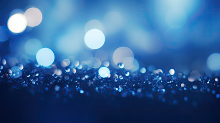 lights bokeh background blueの素材