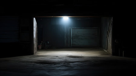 contrast dark garage perspectiveの素材