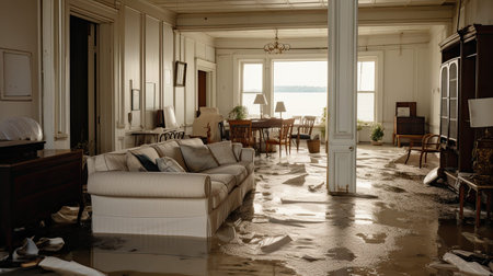 room interior flood damageの素材