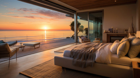 coziness blurred beach home interiorの素材