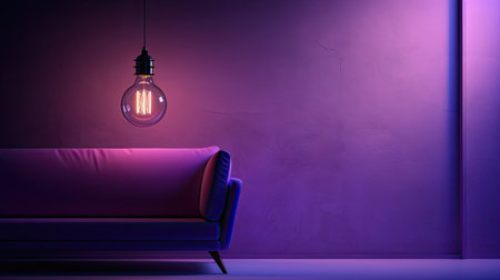 ceiling lightbulb purpleの素材