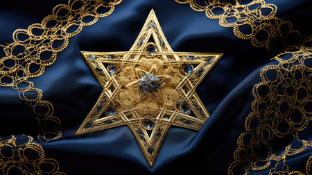 symmetry star of david patternの素材