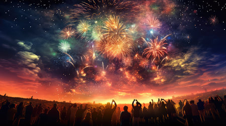 vibrant celebration starsの素材