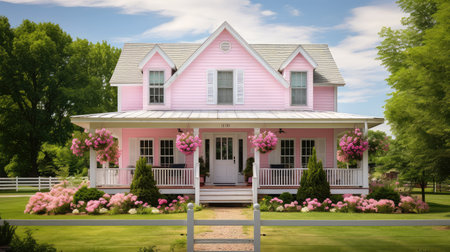 picturesque pink farmhouseの素材