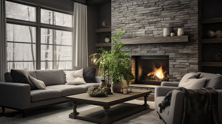 textured gray interiorの素材