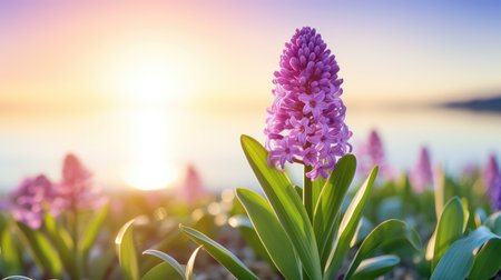 growth purple hyacinthの素材