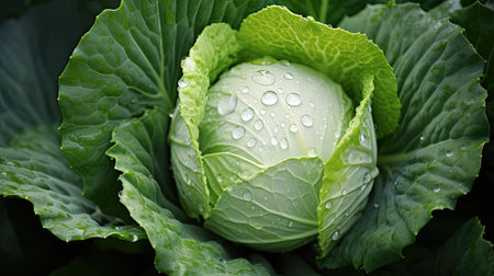 fresh white cabbage vegetableの素材