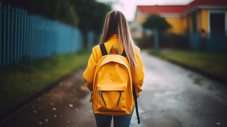 cheerful yellow backpackの素材