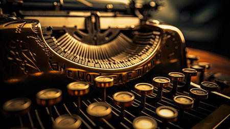 typewriter golden fontの素材