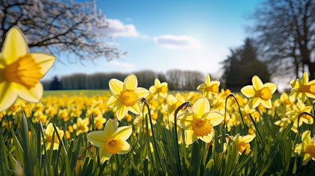 daffodils spring yellowの素材