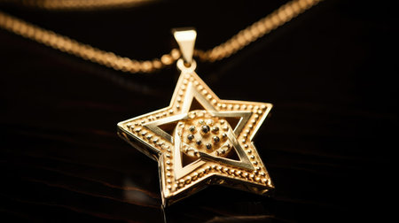 pendant gold jewish starの素材