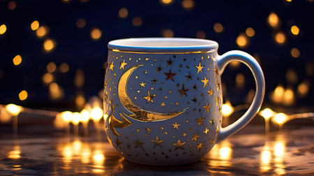 ceramic moon and stars patternの素材