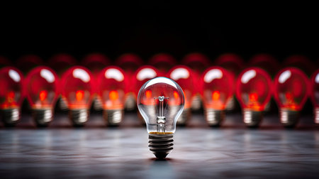 creativity light bulb standing outの素材