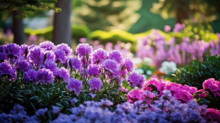 lush purple flower frameの素材