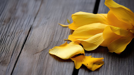 weathered yellow flower petalsの素材