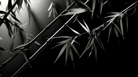 contrast bamboo leavesの素材
