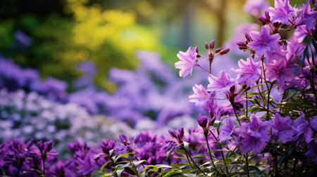 garden purple flower frameの素材