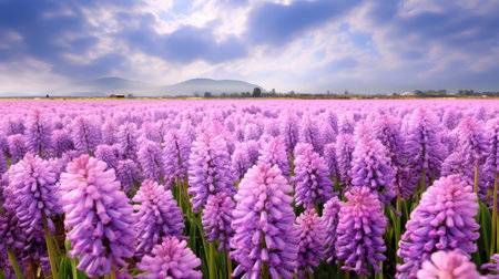 field hyacinth flower purpleの素材