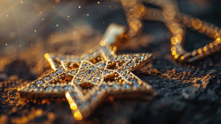 gold jewish starの素材