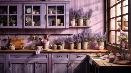 cozy purple kitchenの素材