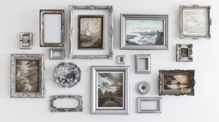 gallery silver picture framesの素材