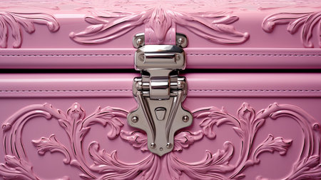 textured pink suitcaseの素材