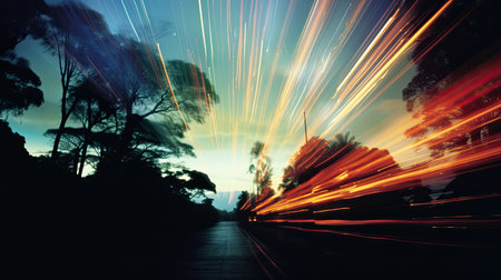 landscape film light leaksの素材