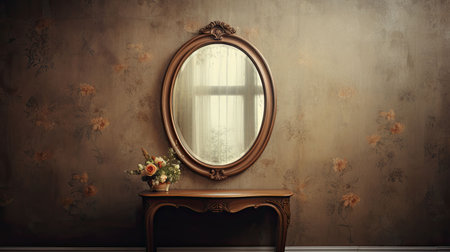 window vintage sun rays ovalの素材