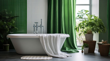 shower blurred interior design greenの素材