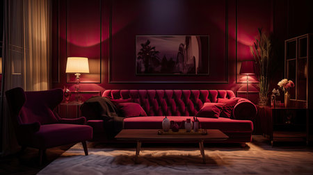 red blurred burgundy interiorsの素材