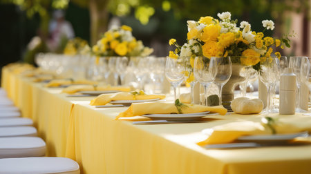 elegant yellow table clothの素材
