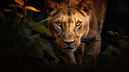 undergrowth lion darkの素材