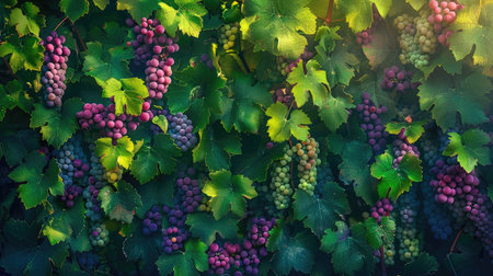 vineyard field grape backgroundの素材