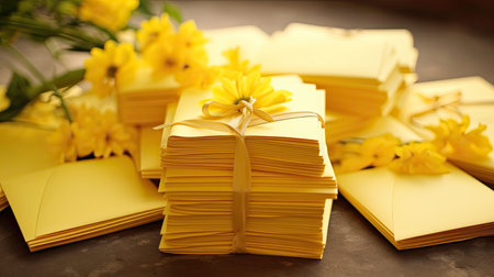 envelopes gift yellowの素材