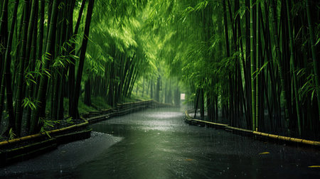 glisten bamboo groveの素材