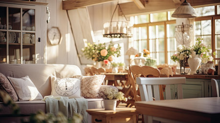 nostalgic blurred showcase home interiorの素材