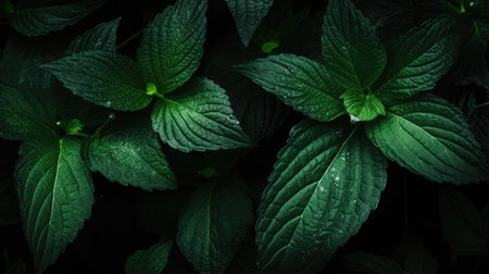 foliage green background darkの素材