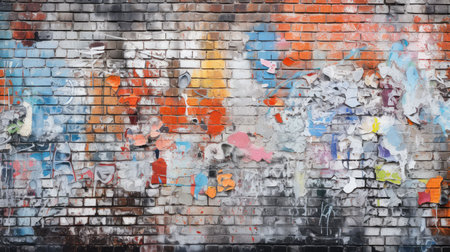 vibrant brick wall grayの素材
