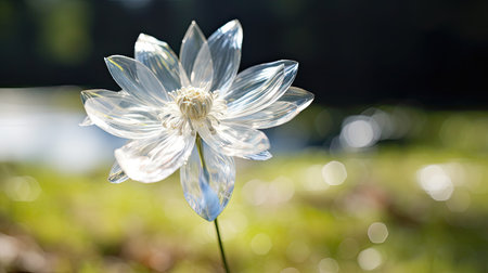 shimmering silver flowerの素材