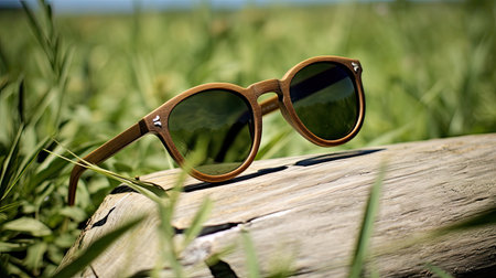 polarized bamboo sunglassesの素材