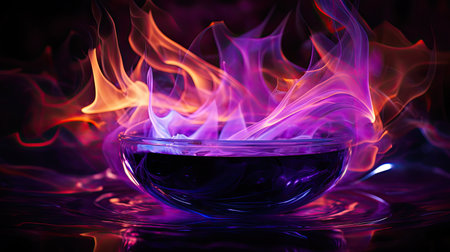 metal purple fireの素材