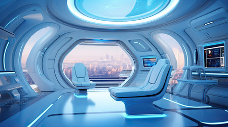 calming interior spaceshipの素材