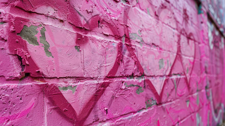 vibrant pink heartsの素材