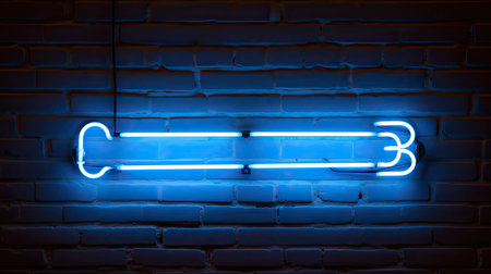 cursive blue neon lightsの素材