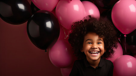 oversized black and pink balloonsの素材