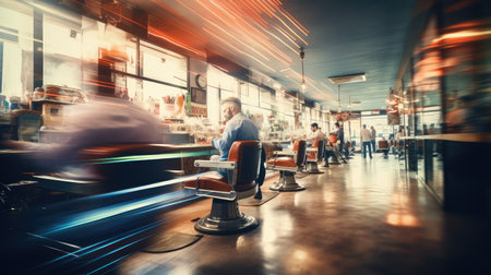 decor blurred barber interiorの素材