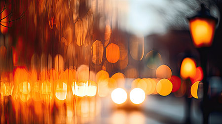 cars blurred city lightsの素材