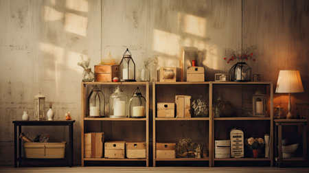 retro blurred product catalog interiorsの素材