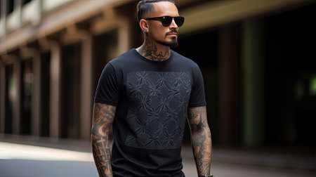 shir dark grey t shirtの素材