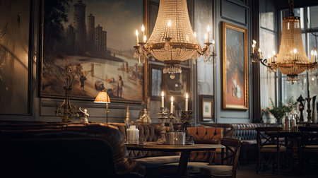 chandelier blurred art interiorの素材